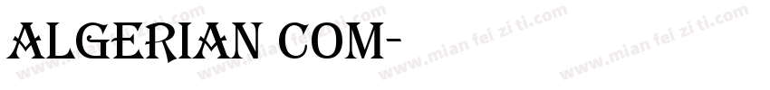 Algerian Com字体转换